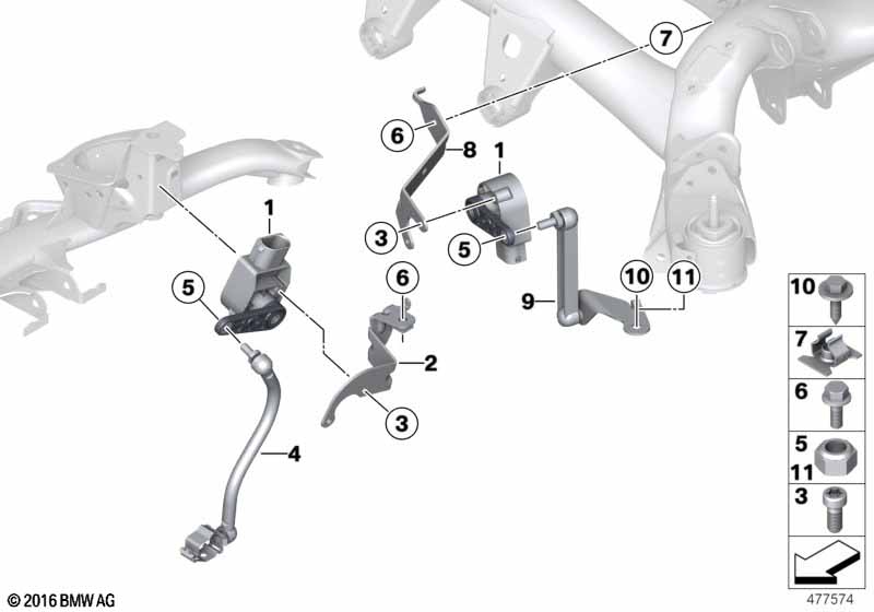 Датчик регулировки угла наклона фар