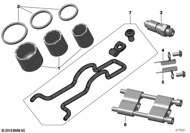 Уплотнитель торм.мех.пер.кол./ремкомпл.