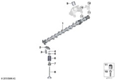 Распредвал управления выпускн.клапанами