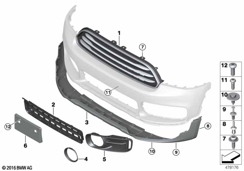 F60 Декоративная решетка капота