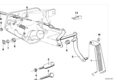 Привод педали акселератора/тросик