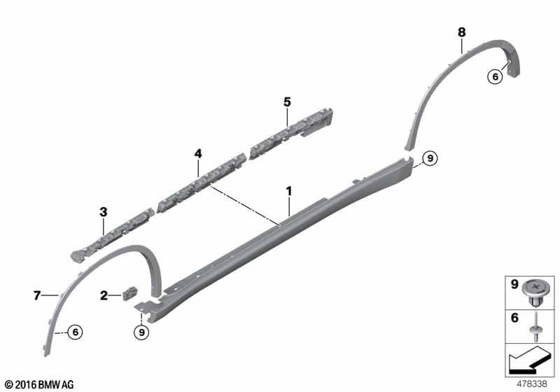 Накладка порог / арка колеса
