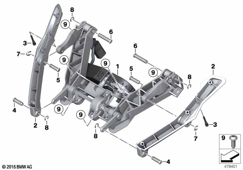 K-серия механизм регулировки ветрозащитн.щитка