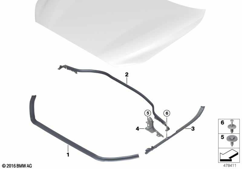 Уплотнители капота