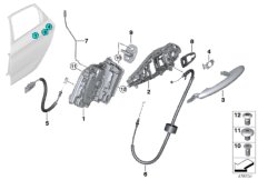 Система замков задней двери