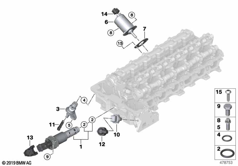 Головка бл.цил. - дополнит.эл.элементы