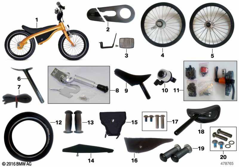 Зап.части BMW - Kidsbike NF черный
