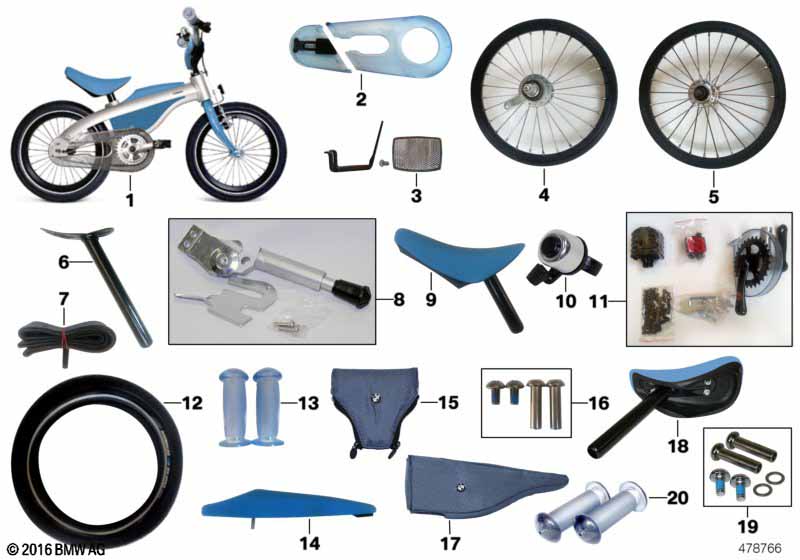 Зап.части BMW - Kidsbike синий