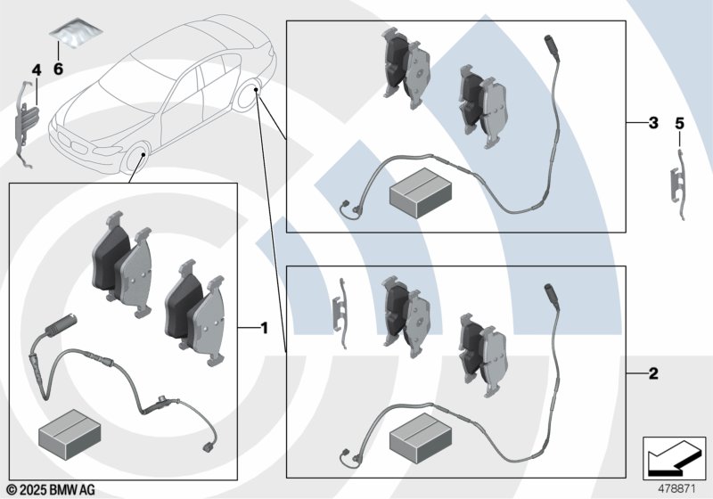 F10 комплект колодок передних