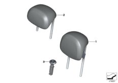 Подголовник заднего сиденья