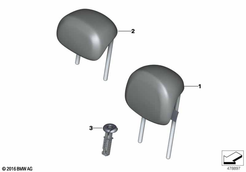 Подголовник заднего сиденья