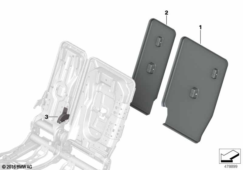 Накладки спинки заднего сиденья