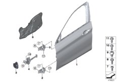 Дверь Пд, петли/ограничитель двери