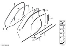 Накладки и уплотнения двери Пд