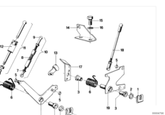 Привод педали акселератора/рычаги и тяги