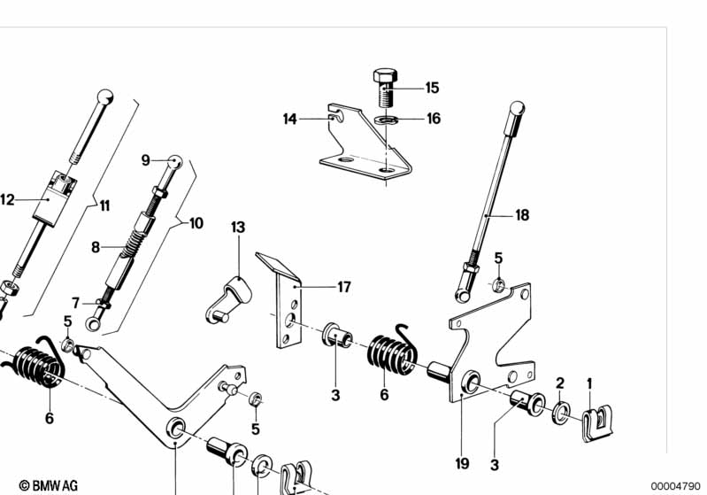 Привод педали акселератора/рычаги и тяги