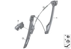 Механизм перемещения стекла двери Пд