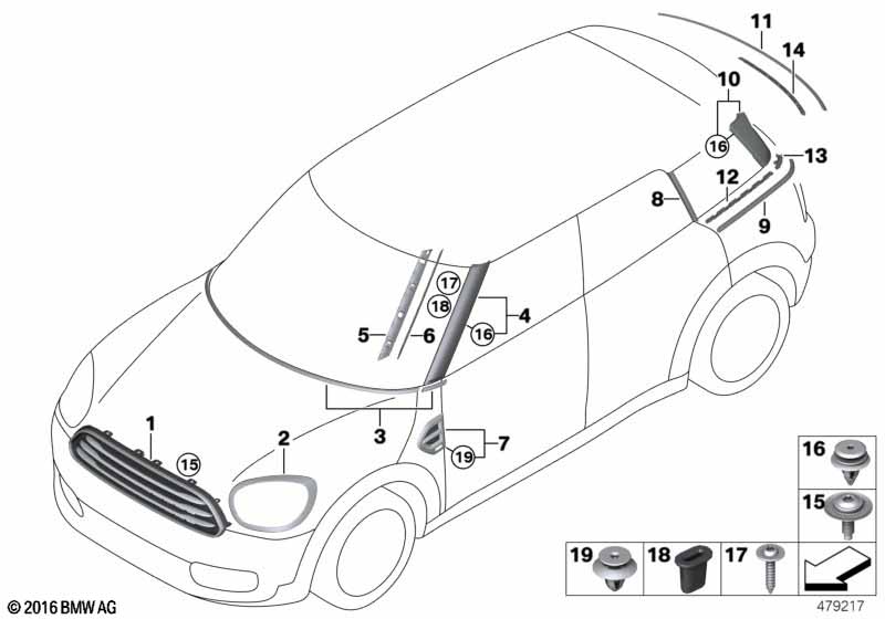 F60 Декоративная решетка капота