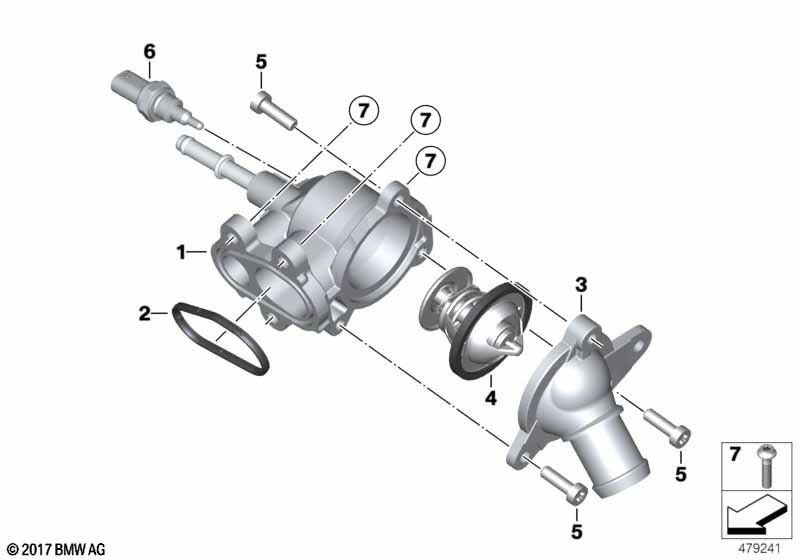 Термостат и трубопроводы ОЖ