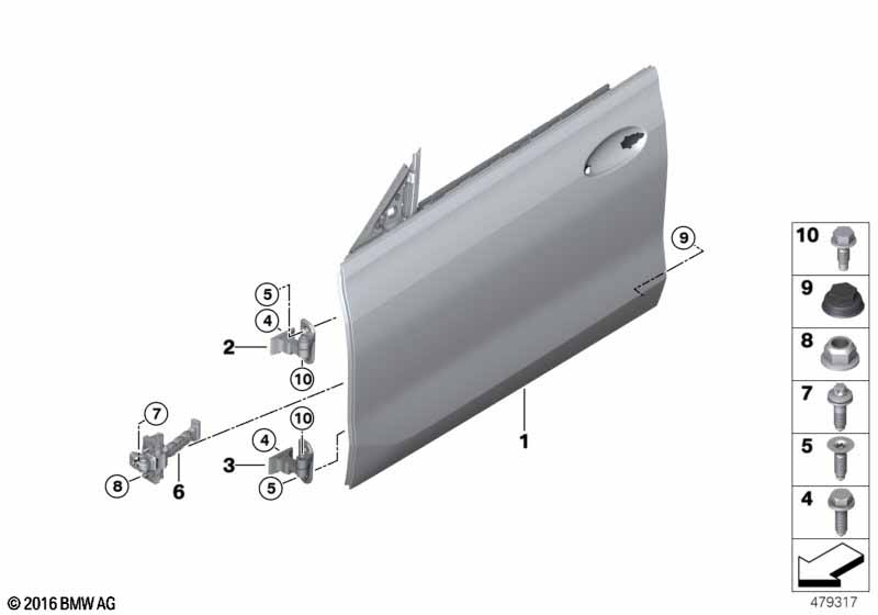 G32 дверь передняяя левая