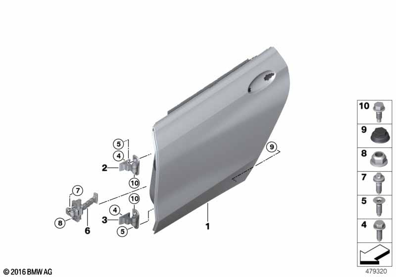 G32 дверь левая задняя