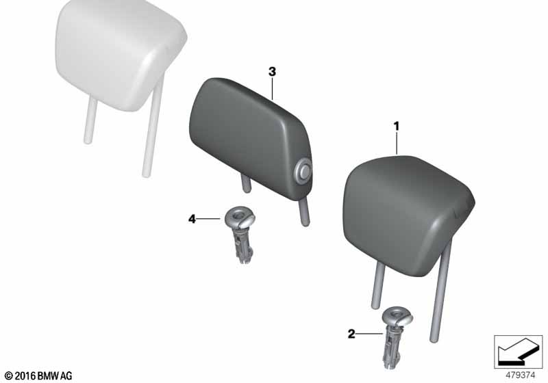 Подголовник заднего сиденья