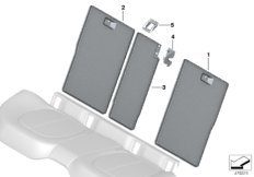 Накладки подушки заднего сиденья