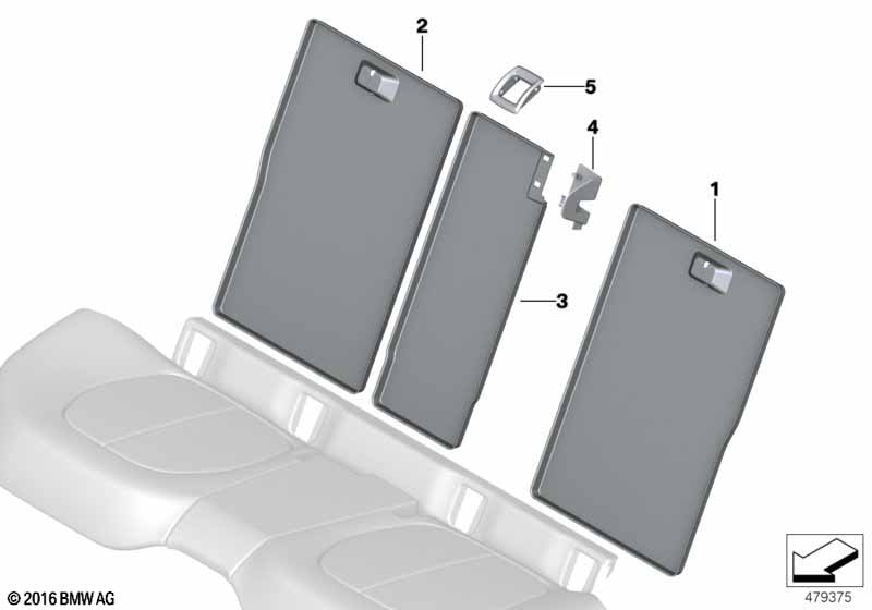 Накладки подушки заднего сиденья