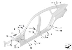 Детали из шумопогл.матер.в полост.боков.
