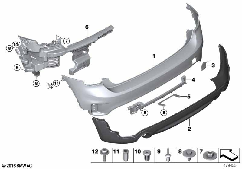 F60 задний бампер