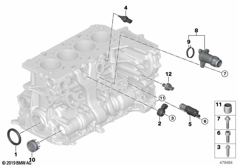 Блок цилиндров/дополнительные элементы