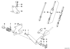 Привод педали акселератора/рычаги и тяги