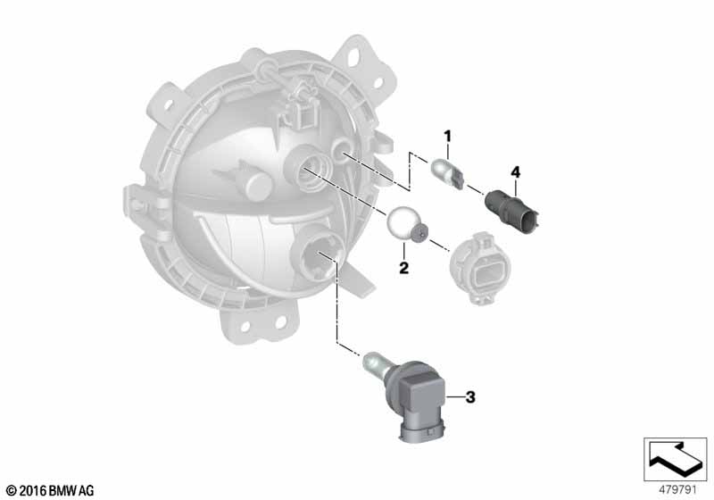 Детали фары на бампер