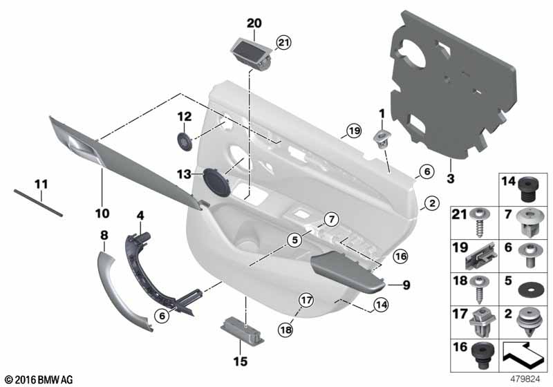 Доп.элементы обшивки задней двери