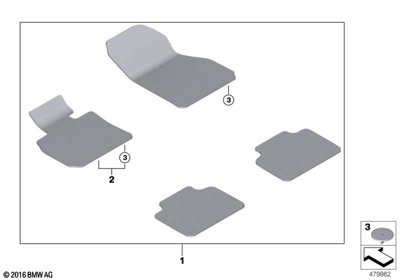 Ножной коврик Velours