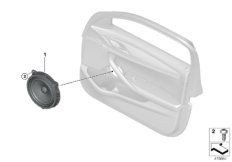 Детали стереосистемы на Пд двери