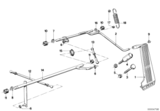 Привод педали акселератора/рычаги и тяги