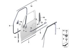 Накладки и уплотнения двери Пд