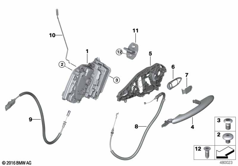 Система замков задней двери