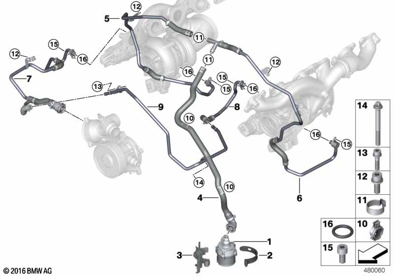Система охлаждения турбонагнетателя