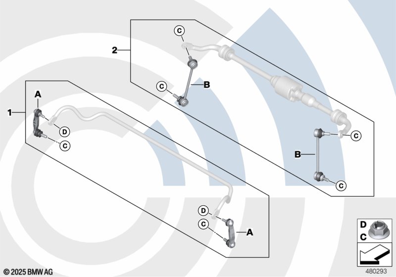 Ремкомплект стойки штанги стабилизатора