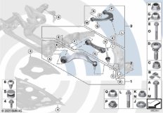 Ремкомплект тяги и попер.рычага подв.
