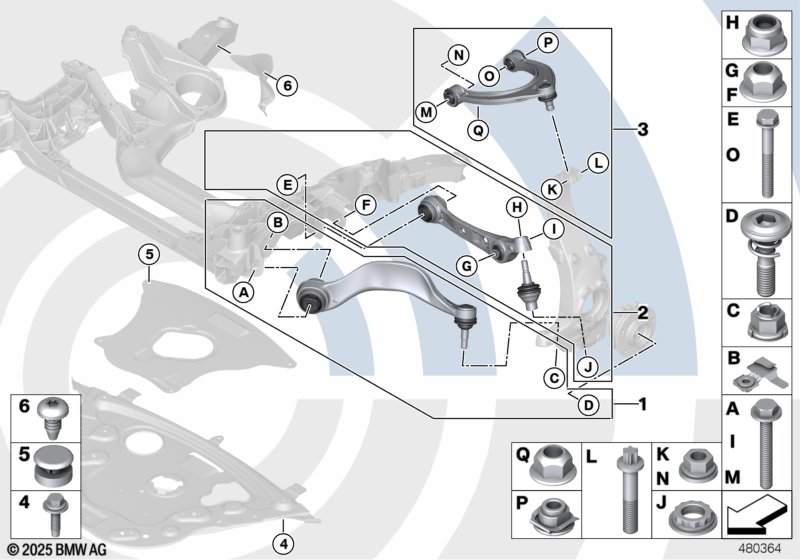 F10x ремкомплект поперечного рычага левого