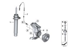 Ам.стойка Пд/повор.опора/подш.ст.колеса