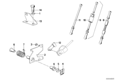 Привод педали акселератора/рычаги и тяги