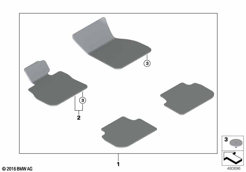 Ножные коврики Velours