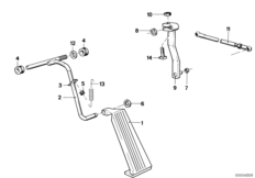 Привод педали акселератора/рычаги и тяги