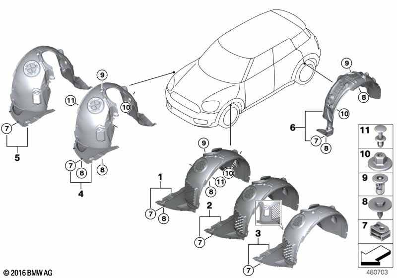 Защитный кожух колесной ниши