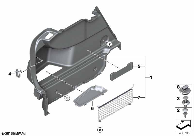 Обшивка багажного отделения Л
