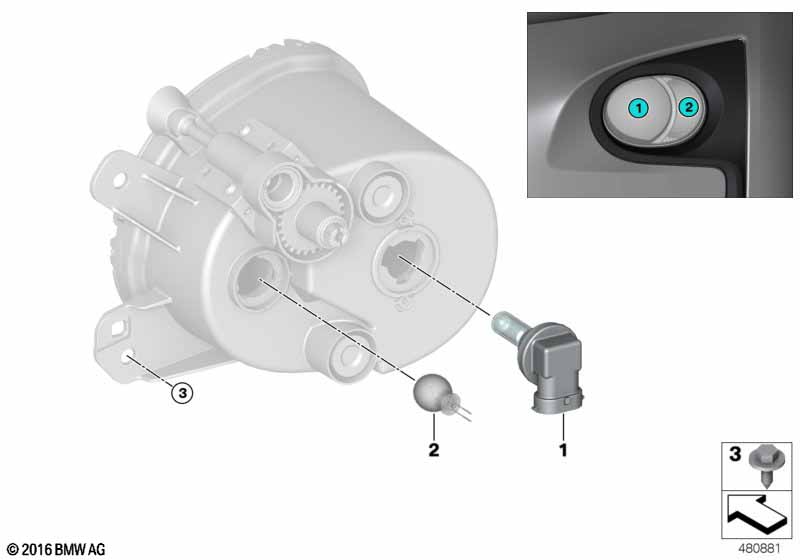Детали фары на бампер
